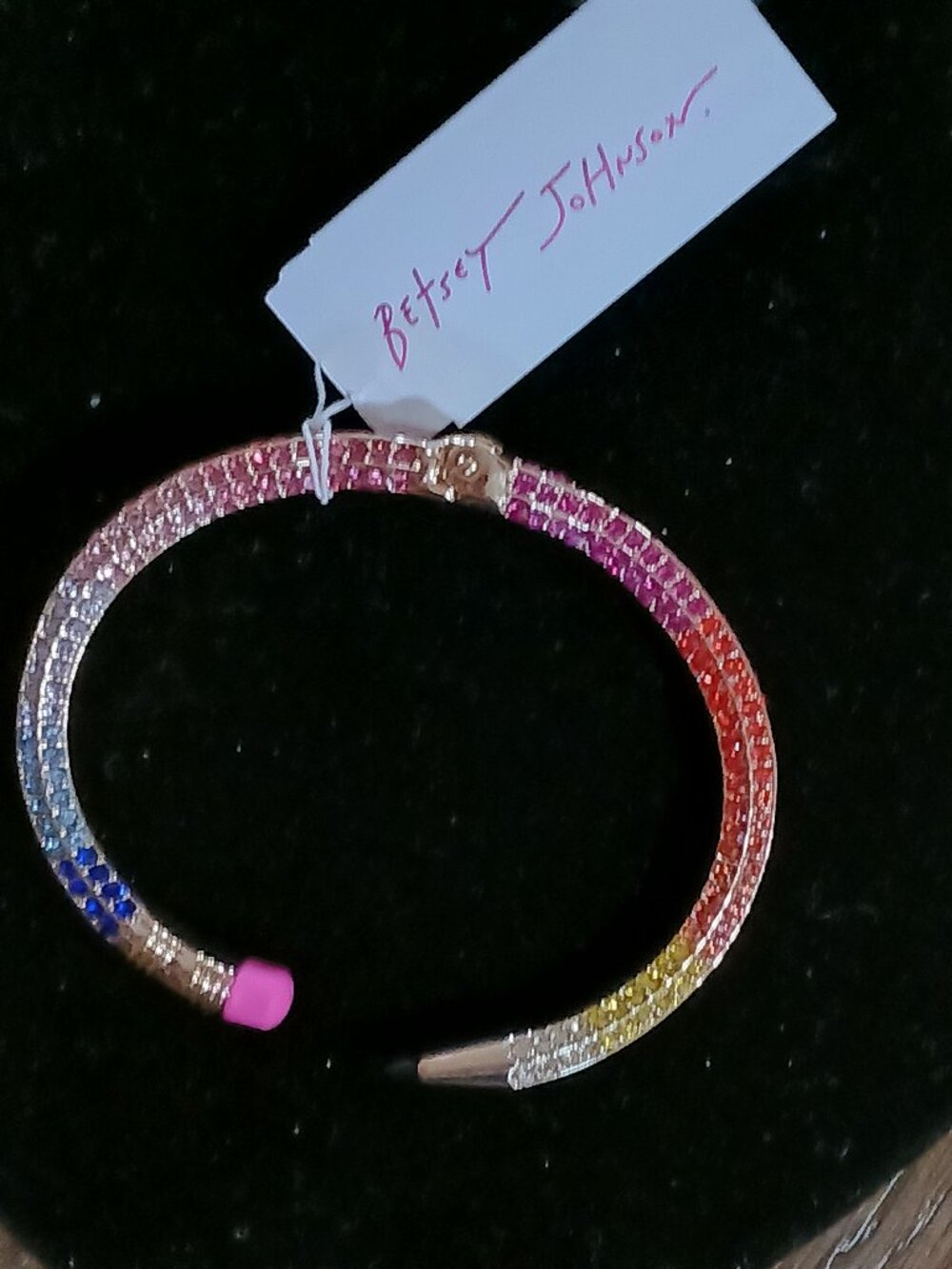 NWT-  Betsey Johnson Rainbow Pencil Bracelet